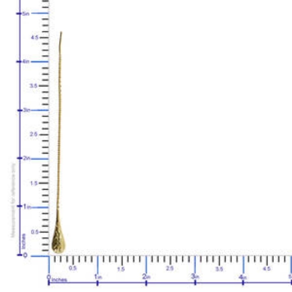 NWT-THREADER EARRING W/14K GOLD OVERLAY - Picture 4 of 4